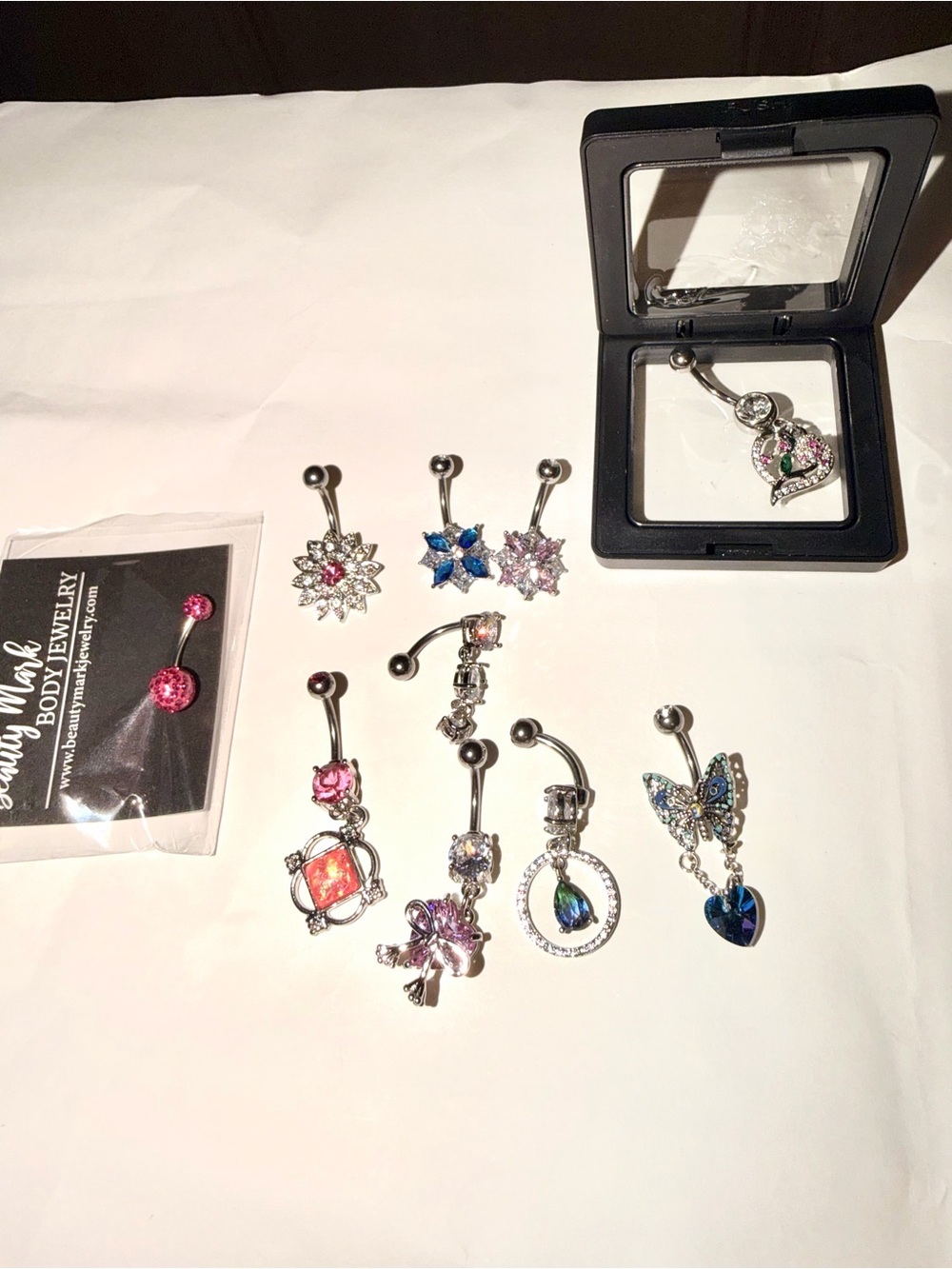 10pc belly button piercing jewelry bundle